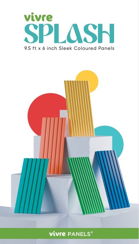 Splash 9.5ft X 6in Colored Louvers